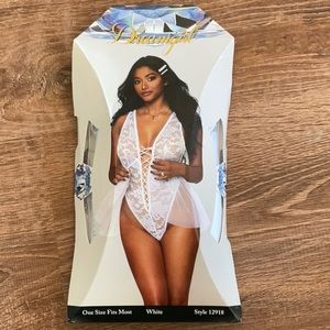 Dream girl white teddy and skirt